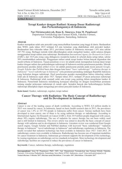 Terapi Kanker dengan Radiasi: Konsep Dasar Radioterapi dan ... - wintechmobiles.com