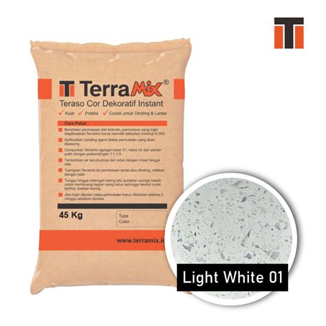 Teraso Cor Instan White Classic 01 by Terramix - 45 Kg - balustradellc