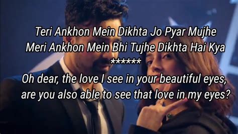 TERI AANKHON MEIN LYRICS TRANSLATION (MEANING) - Neha …