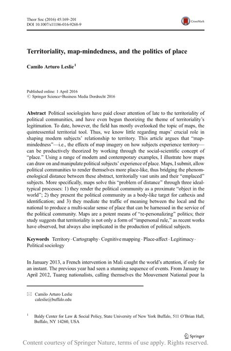 Territoriality, map-mindedness, and the politics of place - wintechmobiles.com