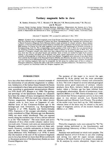 Tertiary magmatic belts in Java - EurekaMag - raincitystudios.com