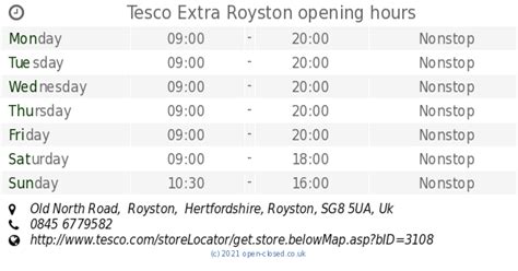 TESCO - Royston - Opening Times & Store Offers