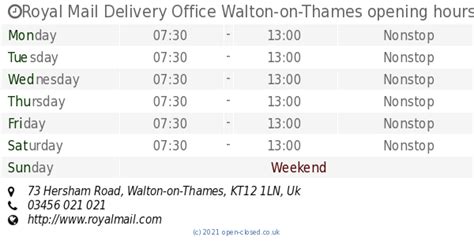 TESCO - Walton-on-Thames, Hersham Road - Opening Times