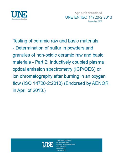 Testing of ceramic materials. Determination of sulfur in non-oxidic ... - wintechmobiles.com
