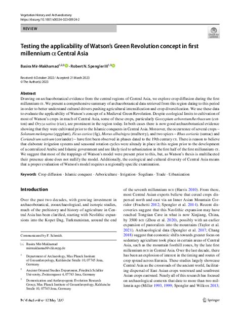Testing the applicability of Watson’s Green Revolution ... - Springer - wintechmobiles.com