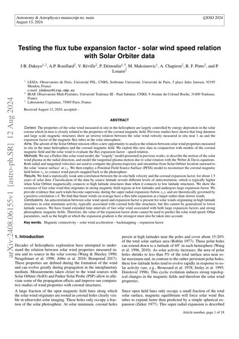 Testing the flux tube expansion factor -- solar wind speed relation ... - wintechmobiles.com