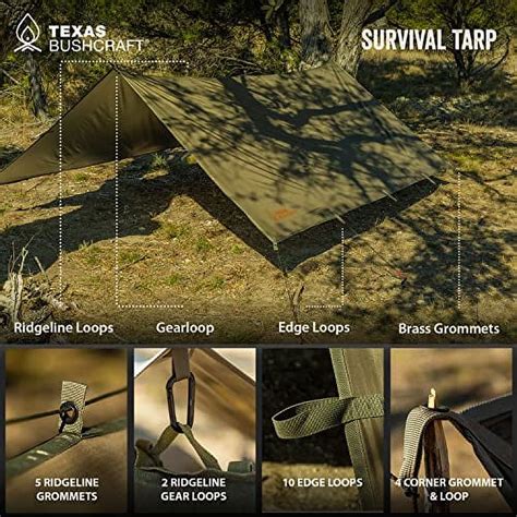 Texas Bushcraft Emergency Camping Tarp, Waterproof … - balustradellc