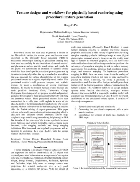 Texture designs and workflows for physically based rendering using ... - muktibox.com