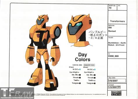 TF RAW!!!! Transformers Animated Model Sheets 2
