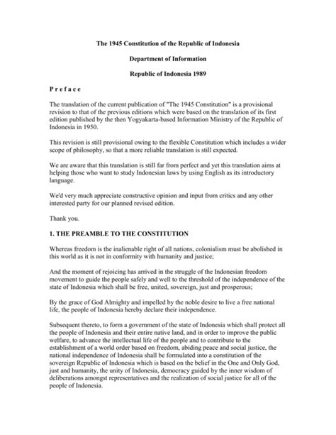 THE 1945 CONSTITUTION OF THE REPUBLIC OF INDONESIA - wintechmobiles.com