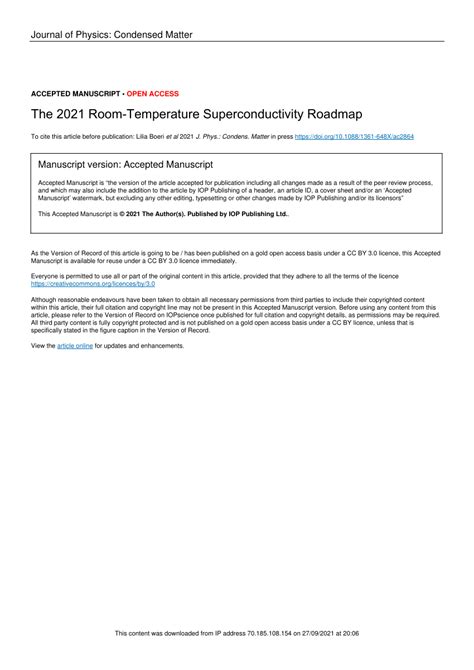 The 2021 room-temperature superconductivity roadmap - wintechmobiles.com