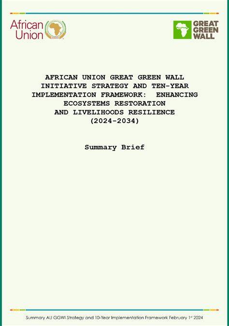 The African Union Great Green Wall Initiative Strategy (2024 ... - CGIAR - raincitystudios.com