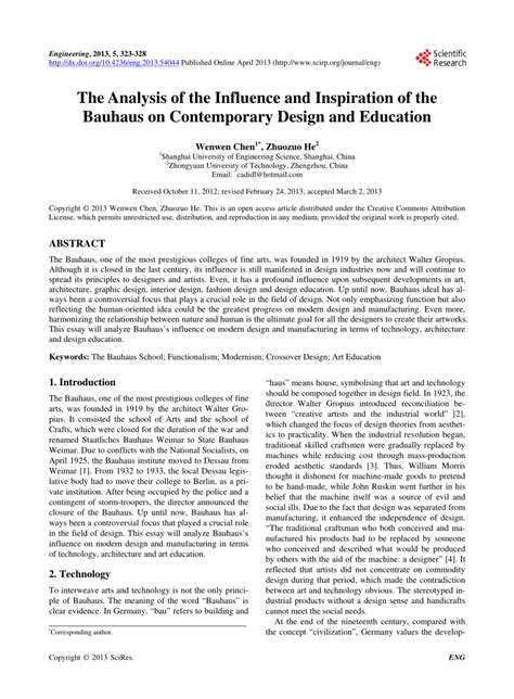 The Analysis of the Influence and Inspiration of the … - balustradellc
