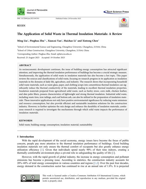 The Application of Solid Waste in Thermal Insulation Materials: A ... - raincitystudios.com