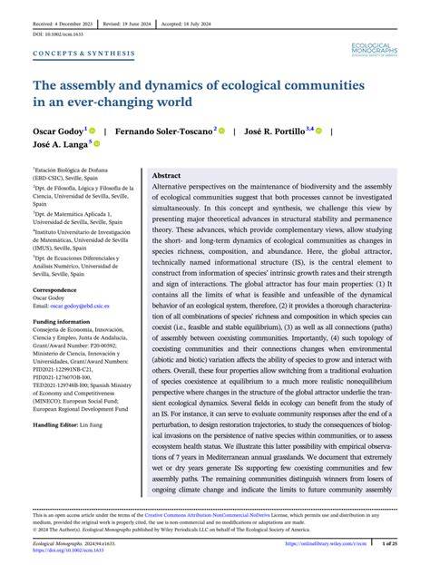The assembly and dynamics of ecological communities … - raincitystudios.com