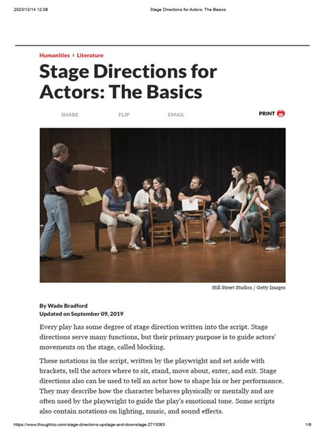The Basics of Stage Directions for Actors - muktibox.com