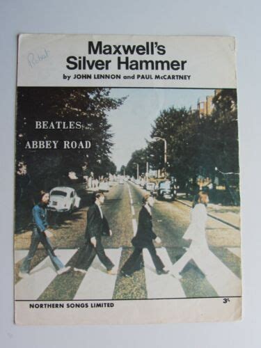 THE BEATLES ORIGINAL 1969 U.K. SONG SHEET MUSIC MAXWELL