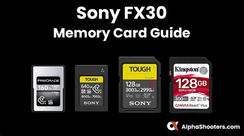 The Best Sony FX30 Memory Cards - Alpha Shooters - balustradellc