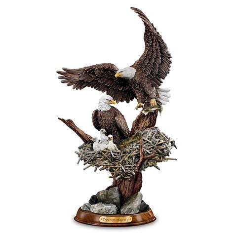 The Bradford Exchange Bald Eagle Sculpture Protectors of the Nest ... - balustradellc