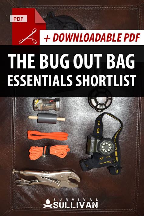 The Bug Out Bag Essentials Shortlist [downloadable PDF] - balustradellc