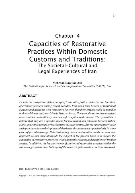 The Capacities and Restorative Capabilities of the Law on Handling ... - balustradellc