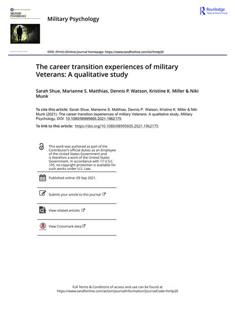 The career transition experiences of military Veterans: A qualitative ... - balustradellc