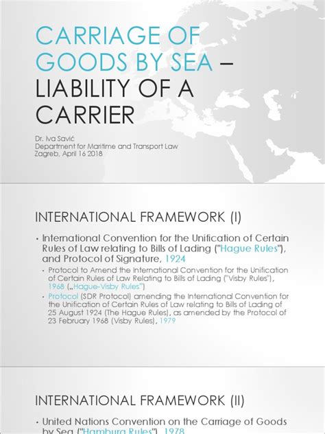 The carrier strict liability in the carriage of goods by sea ... - balustradellc