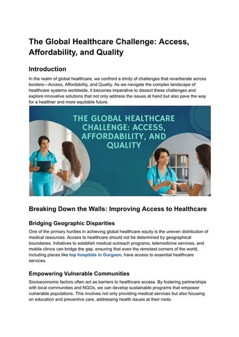 The challenge of access to healthcare services as a condition for ... - wintechmobiles.com