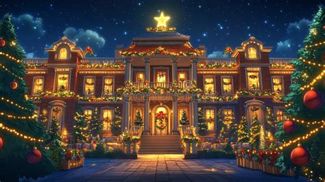The Christmas Mansion - The Stetson Mansion - balustradellc