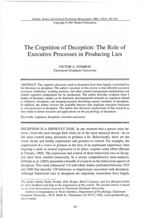 The cognition of deception: the role of executive processes in ... - muktibox.com