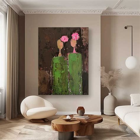 The Companions: Abstract Figurative Impasto Oil Painting Wall Art - balustradellc