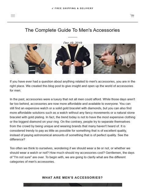 The Complete Guide To Men's Accessories - Classy … - balustradellc