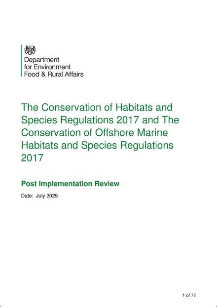 The Conservation of Habitats and Species Regulations 2017 - raincitystudios.com