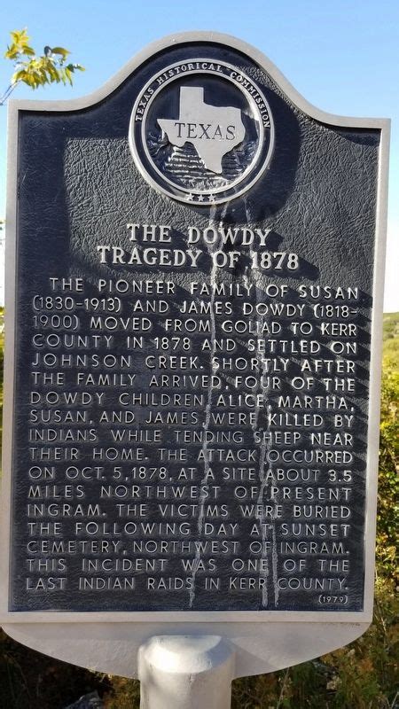 THE DOWDY TRAGEDY OF 1878 - Kerr County, Texas