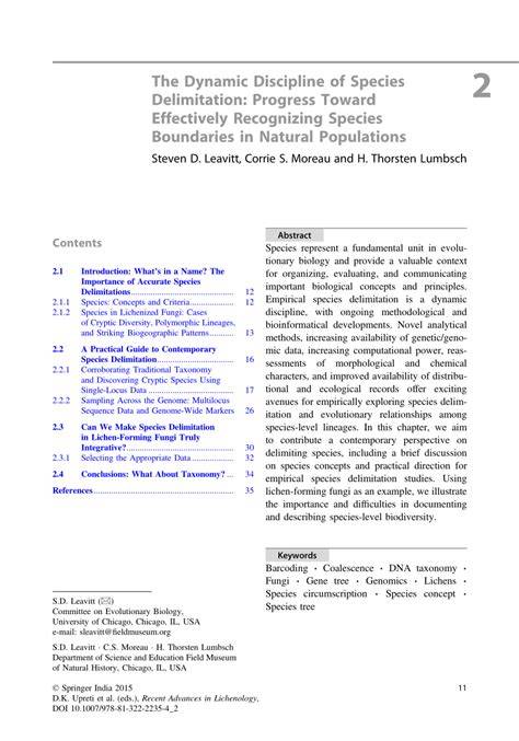 The Dynamic Discipline of Species Delimitation: Progress Toward ... - raincitystudios.com