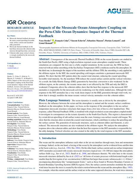 The Dynamics and Impacts of Ocean-Atmosphere … - raincitystudios.com