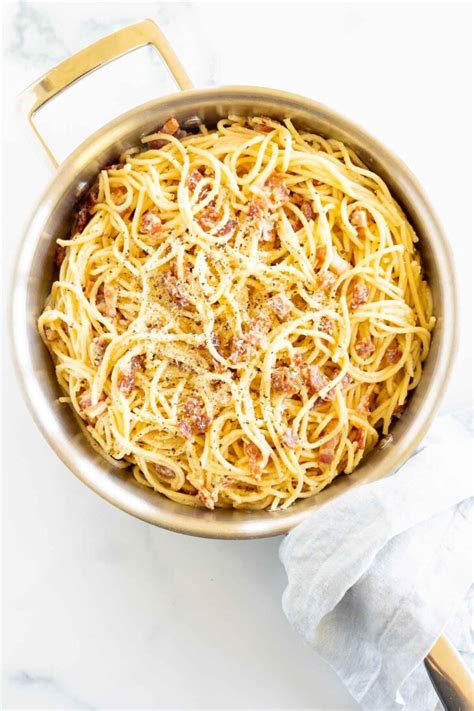 The Easiest Classic Pasta Carbonara | Julie Blanner - balustradellc