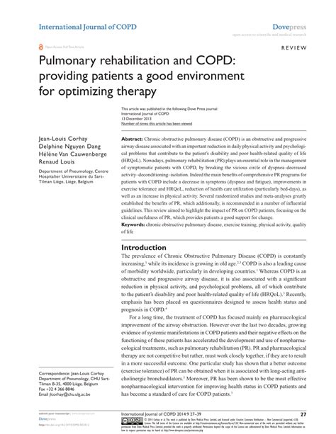 The Effect of Pulmonary Rehabilitation in Mountain Environment on ... - balustradellc
