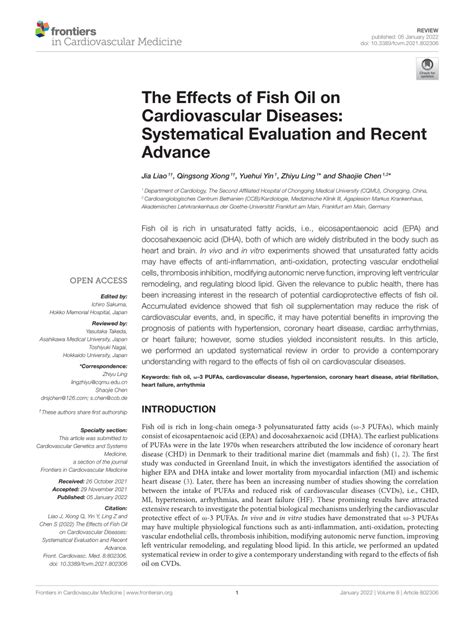 The Effects of Fish Oil on Cardiovascular Diseases: … - balustradellc