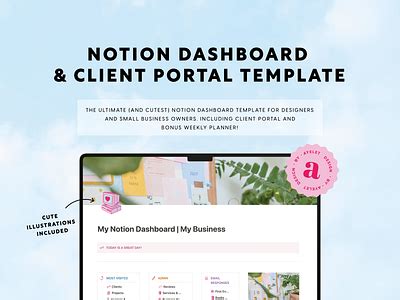 THE EPIC NOTION CLIENT PORTAL TEMPLATE WITH ICONS by Design by Ayelet