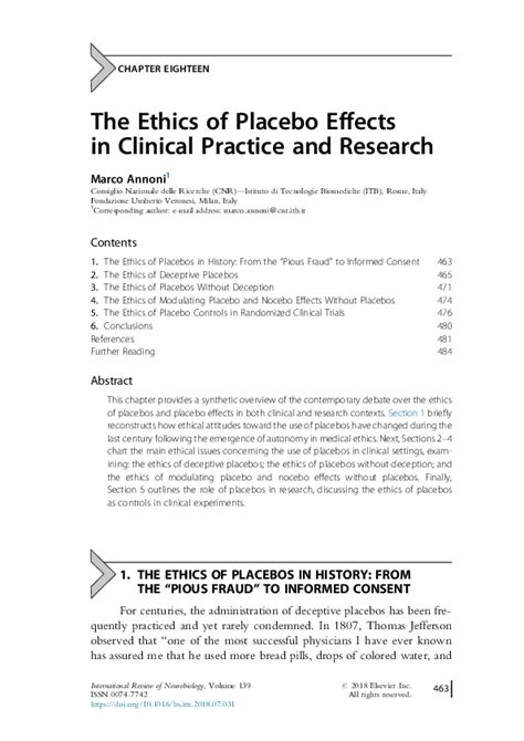 The Ethics of Placebo Effects in Clinical Practice and Research - balustradellc