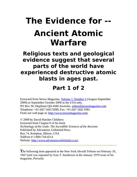 The Evidence for Ancient Atomic Warfare – Part 1 - Gen 6 Giants - balustradellc