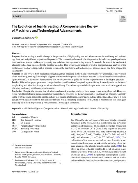The Evolution of Tea Harvesting: A Comprehensive Review of Machinery ... - balustradellc