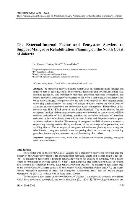 The External, Internal Factor and Ecosystem Services … - raincitystudios.com