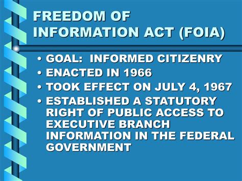 The Freedom of Information Act (FOIA): An Overview - balustradellc