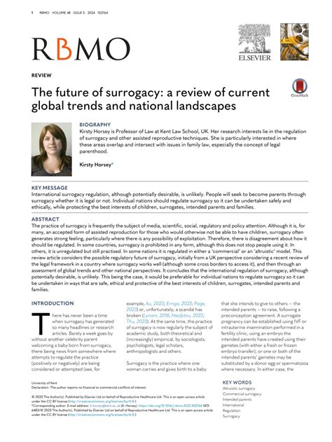 The future of surrogacy: a review of current global trends and national ... - balustradellc