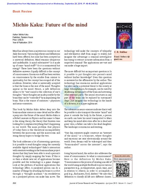 THE FUTURE OF THE MIND MICHIO - wintechmobiles.com