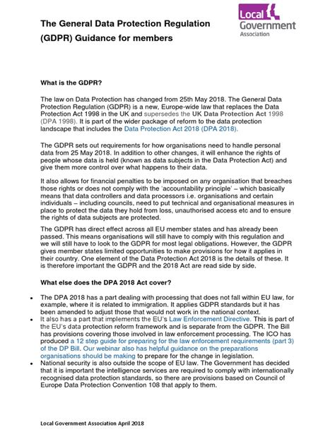 The Gerneral Data Protection Regulation (GDPR) Guidance for members - balustradellc