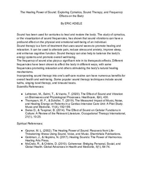 The Healing Power of Sound: Exploring Sound Therapy … - balustradellc