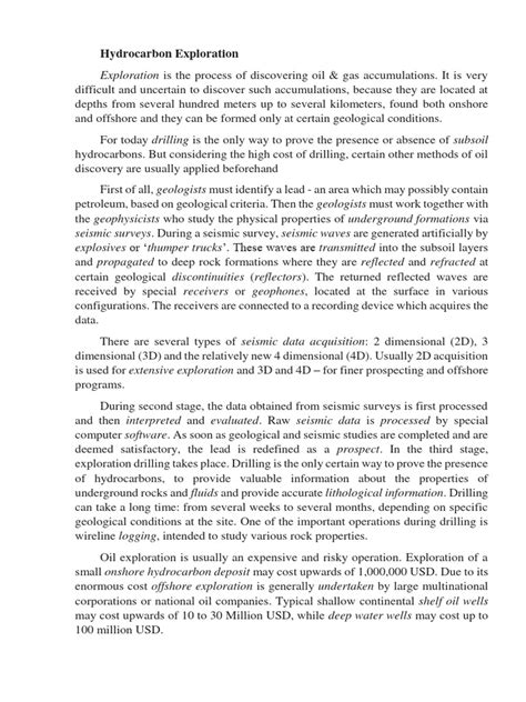The Hydrocarbon Exploration Process (Chapter 2) - wintechmobiles.com